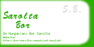 sarolta bor business card